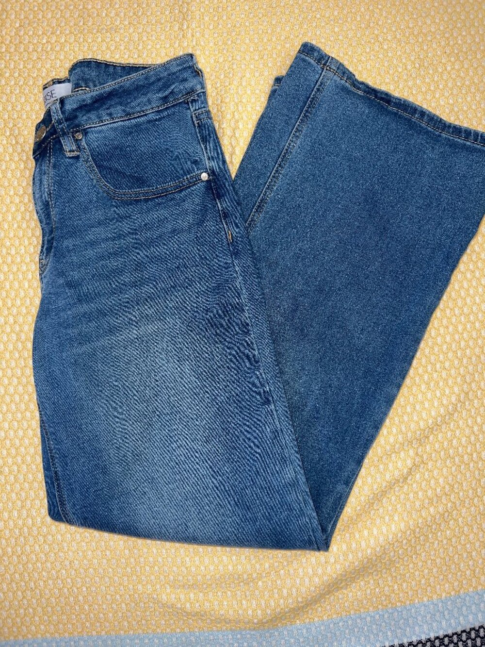 Rise Supply Co Medium Wash Wide Leg Denim Jeans Size 5